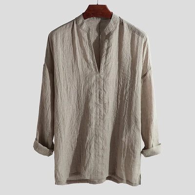 Loose Fit Linen Blend Shirt