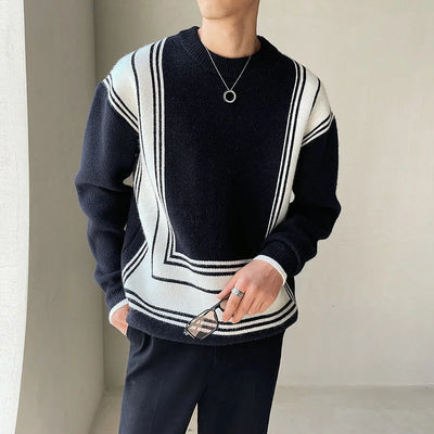 Modern Panel Wool Sweater