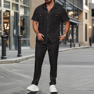 Relaxed Collar Pants Combo