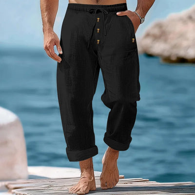 Coastal Linen Blend Trousers