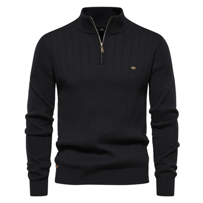 Classic Ribbed Zip Sweater