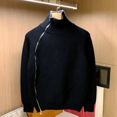 Sculpted Zip Neck Sweater
