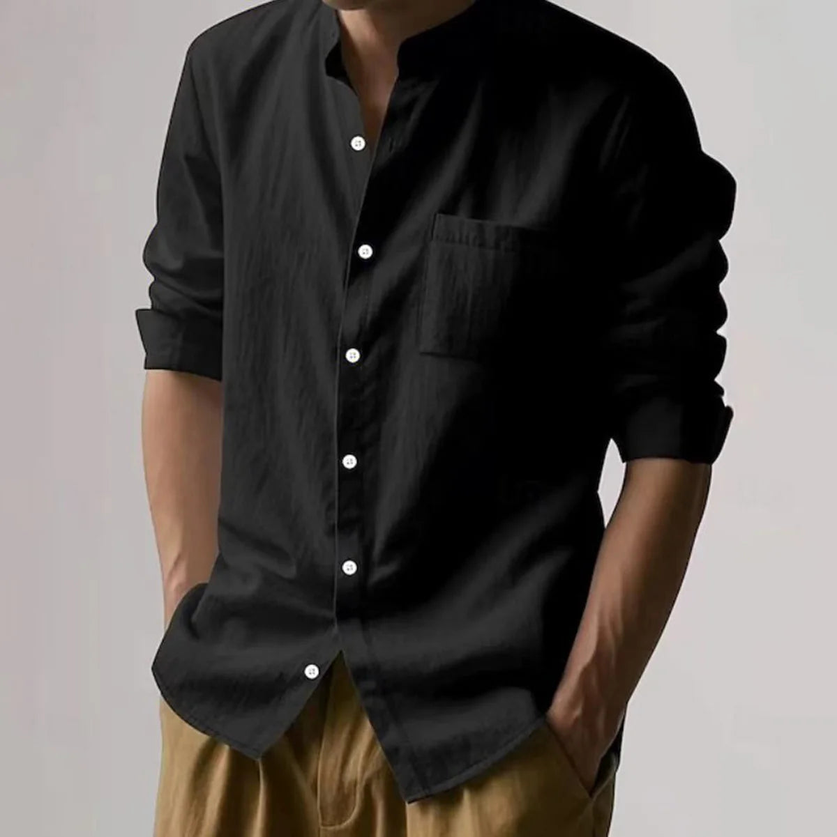 Minimalist Linen Blend Shirt