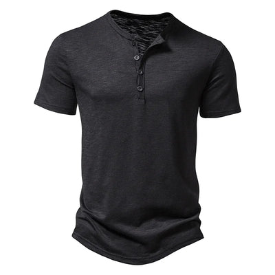 Minimalist Cotton Henley Shirt