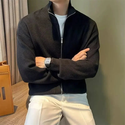 Modern Basic Zip Sweater