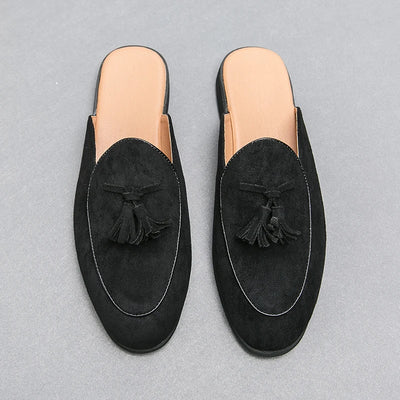 Classic Tassel Suede Mules