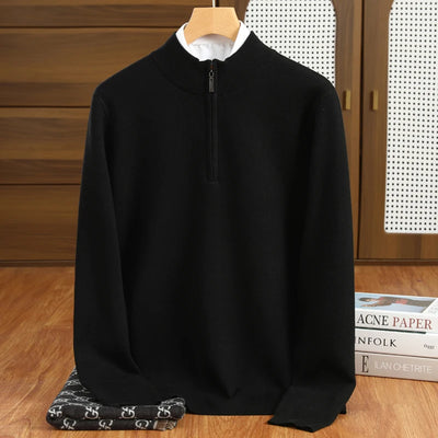 Clean Cut Half-Zip Wool Pullover