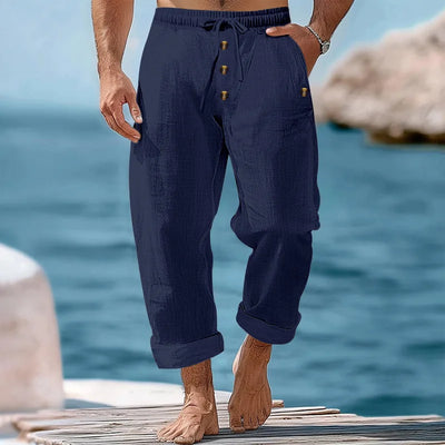 Coastal Linen Blend Trousers