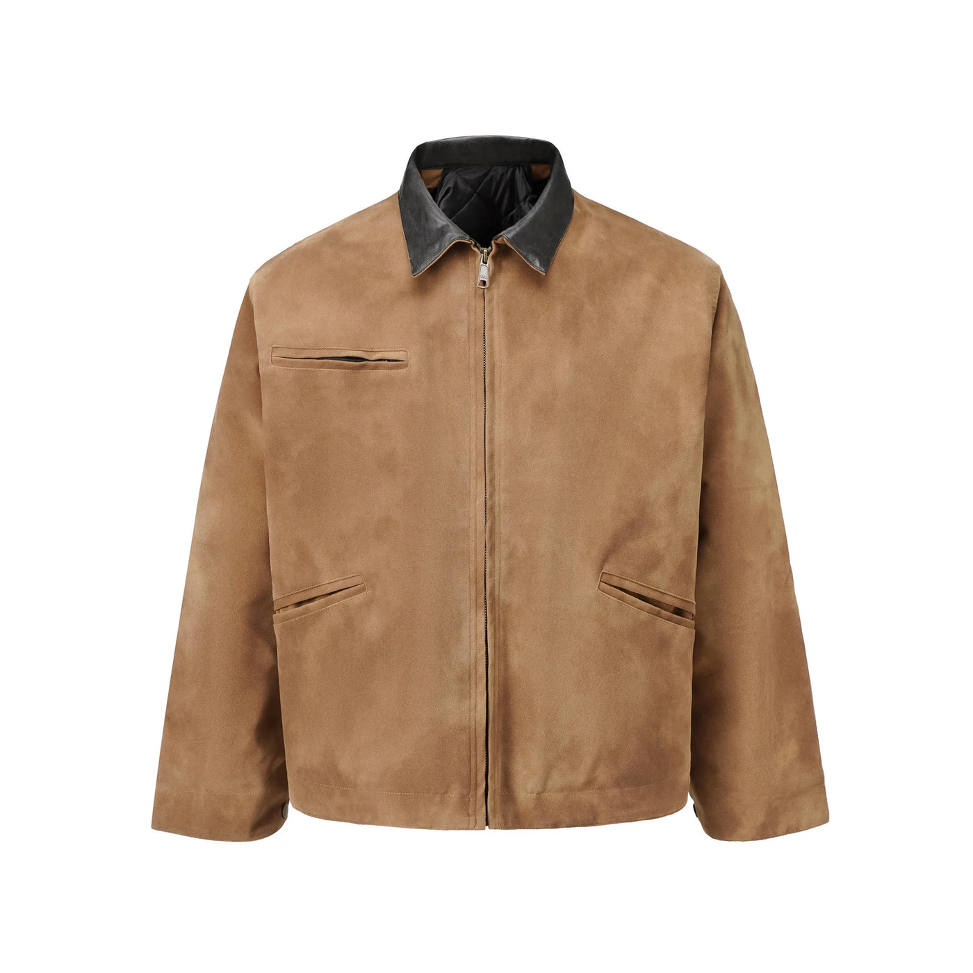 Faux Suede Zip Harrington Jacket