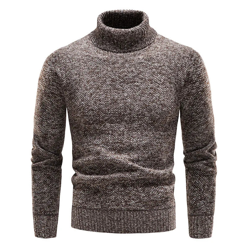 Marled Turtleneck Knit Sweater