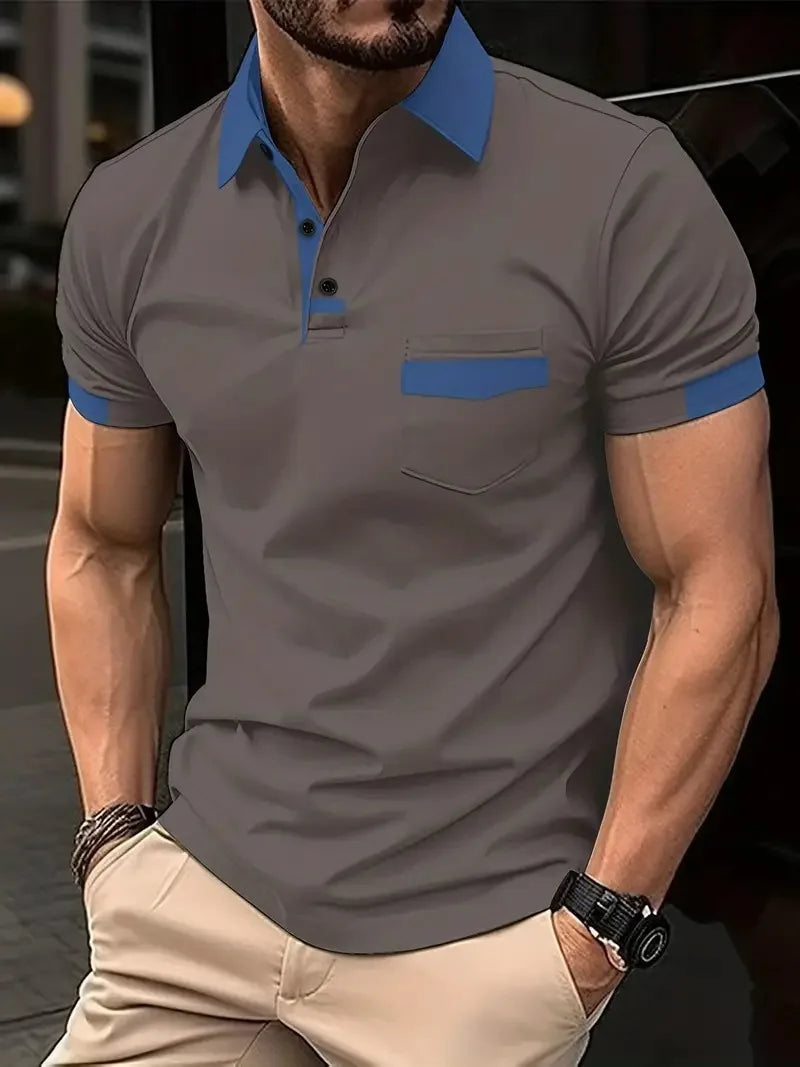 Modern Accent Collar Polo