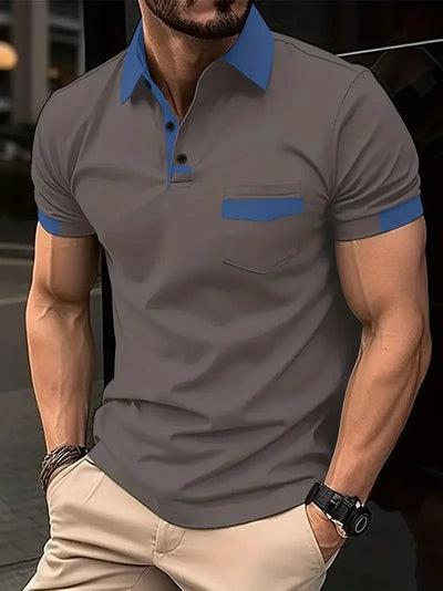 Modern Accent Collar Polo