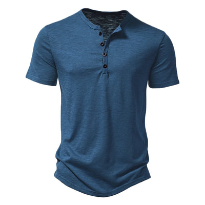 Minimalist Cotton Henley Shirt