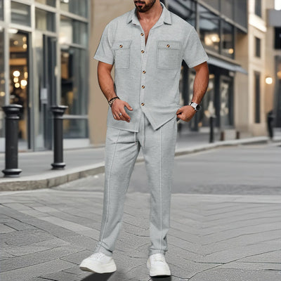 Relaxed Collar Pants Combo