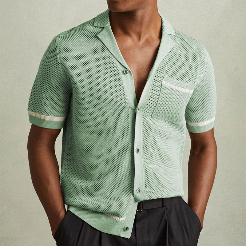 Summer Texture Knit Polo