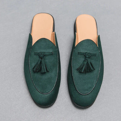 Classic Tassel Suede Mules