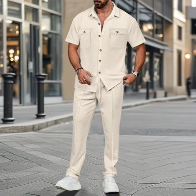 Relaxed Collar Pants Combo