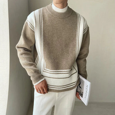 Modern Panel Wool Sweater