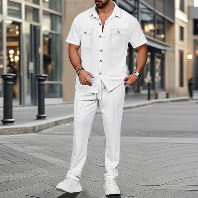 Relaxed Collar Pants Combo